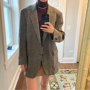 Vintage Gray Wool Tweed Christian Brooks Men’s Blazer